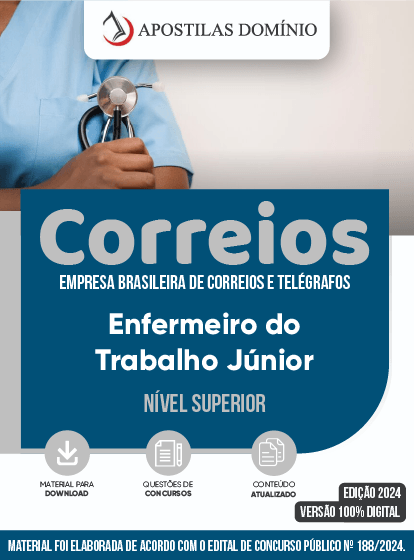 Apostila Apostila Correios 2025 - Enfermeiro do Trabalho Júnior