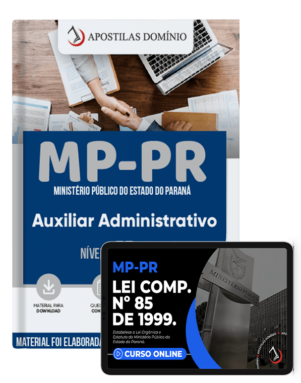 Apostila Combo Digital MP/PR 2024 - Auxiliar Administrativo