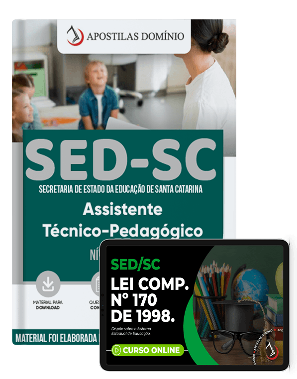 Apostila Combo Digital SED/SC 2024 - Assistente Técnico-Pedagógico