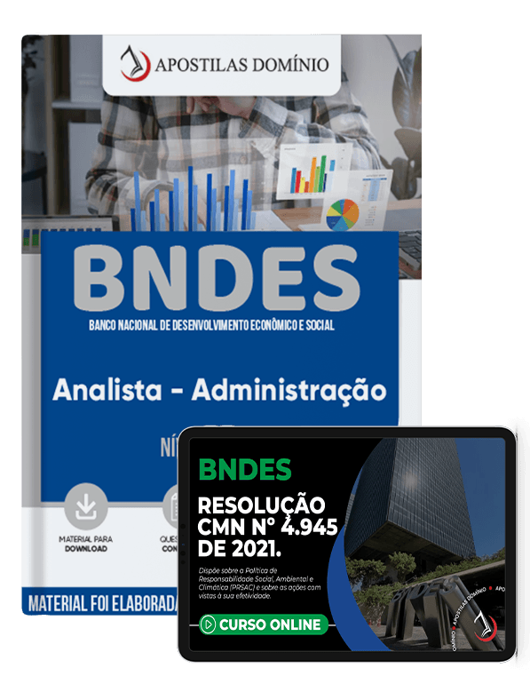 Apostila Combo Digital BNDES 2024 - Analista - Administração
