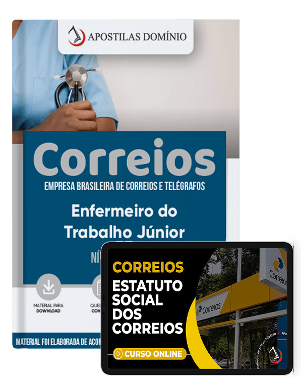Apostila Combo Digital Correios 2025 - Enfermeiro do Trabalho Júnior