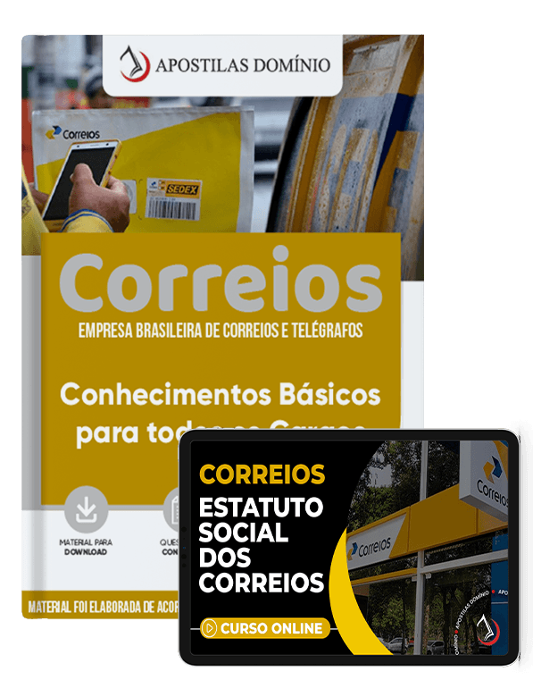Apostila Combo Digital Correios 2025 - Conhecimentos Básicos para todos os Cargos