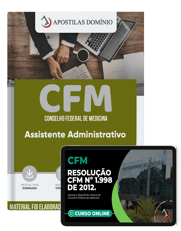 Apostila Combo Digital CFM 2024 - Assistente Administrativo