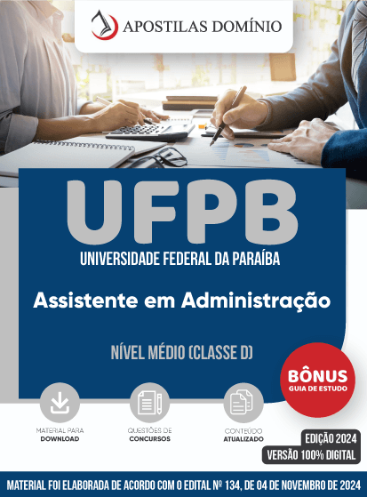 Apostila Apostila UFPB 2024 - Assistente em Administração