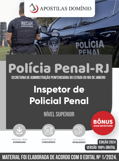 Apostila Apostila Polícia Penal RJ 2024 - Inspetor de Policial Penal