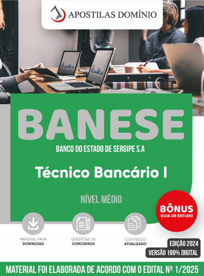 Apostila Apostila BANESE 2025 - Técnico Bancário I