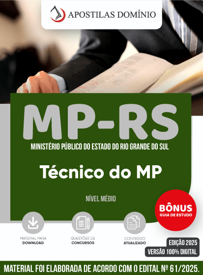 Apostila Apostila MP-RS 2025 - Técnico do MP