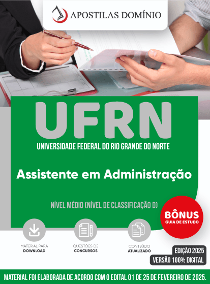 Apostila Apostila UFRN 2025 - Assistente em Administração