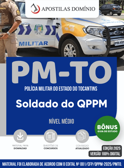 Apostila Apostila PM-TO 2025 - Soldado do QPPM