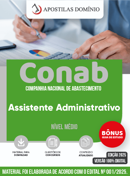 Apostila Apostila Conab 2025 - Assistente Administrativo