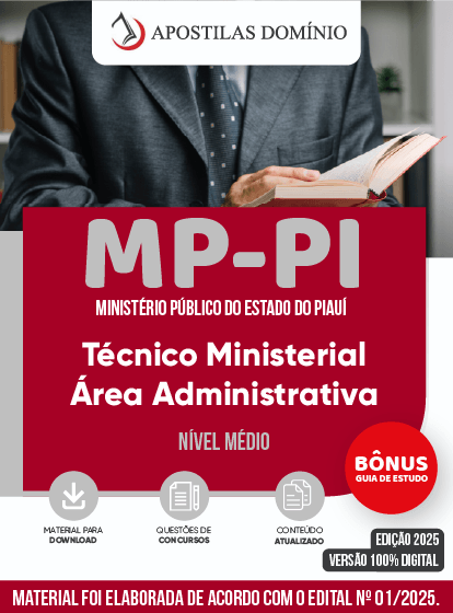 Apostila Apostila MP-PI 2025 - Técnico Ministerial - Área Administrativa