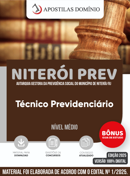 Apostila Apostila NITERÓI PREV 2025 - Técnico Previdenciário