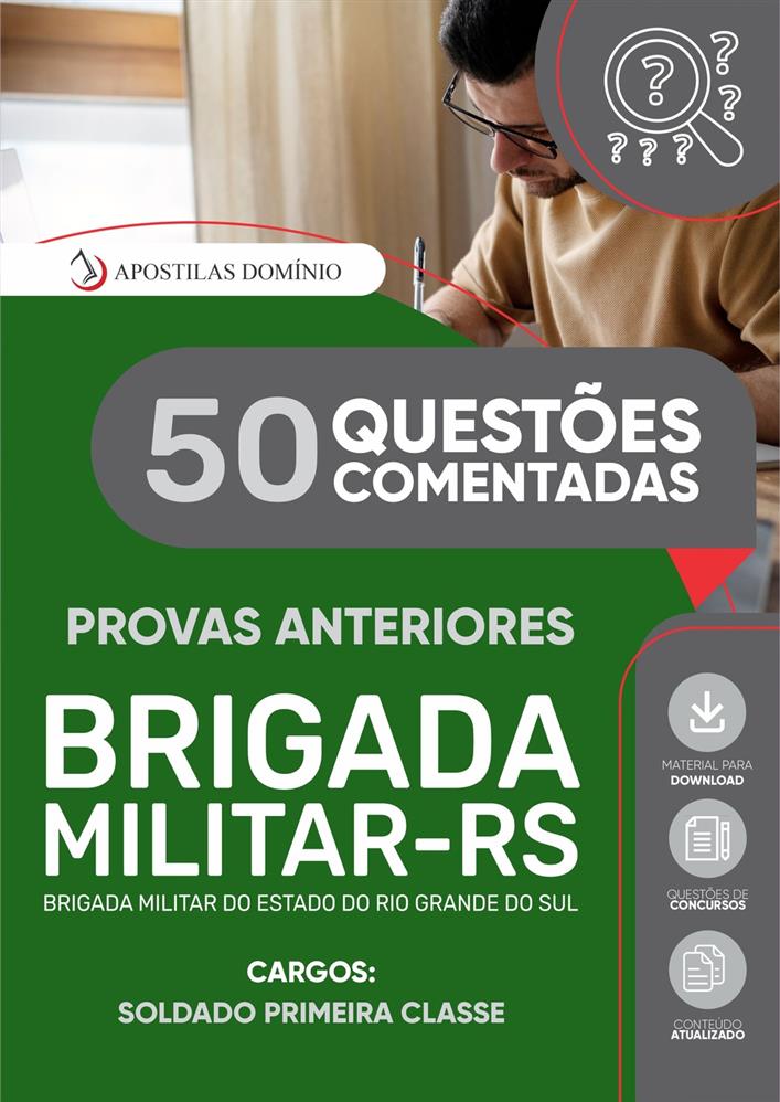 Apostila Caderno de Questões Brigada Militar/RS 2025 - Soldado Primeira Classe