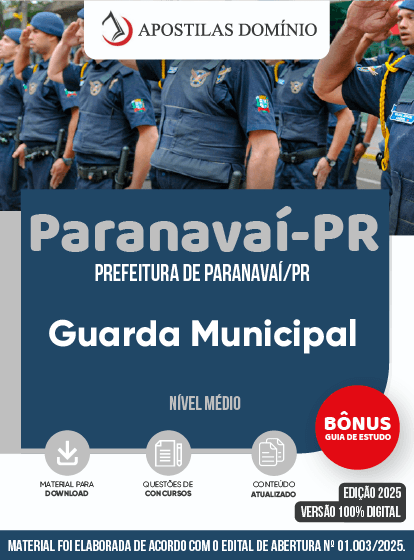 Apostila Apostila Prefeitura de Paranavaí/PR 2025 - Guarda Municipal