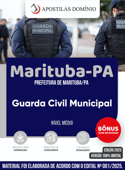 Apostila Apostila Prefeitura de Marituba/PA 2025 - Guarda Civil Municipal