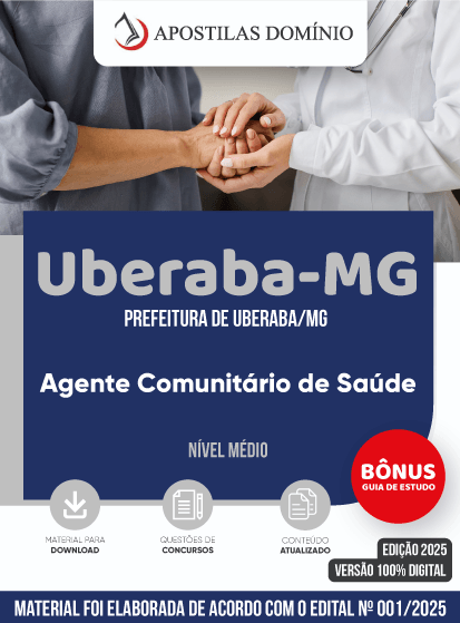 Apostila Apostila Prefeitura de Uberaba/MG 2025 - Agente Comunitário de Saúde