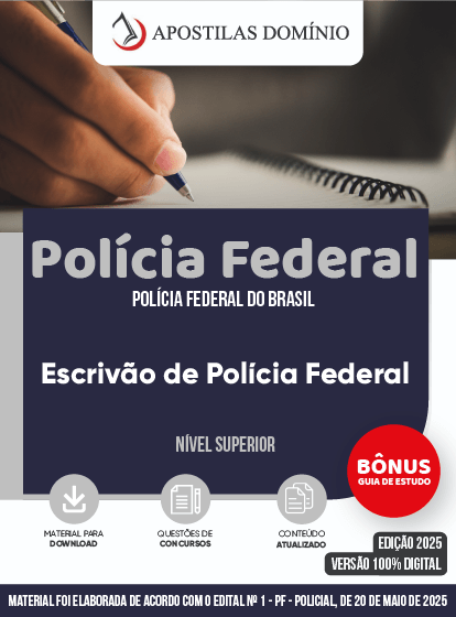Apostila Apostila Polícia Federal 2025 - Escrivão de Polícia Federal